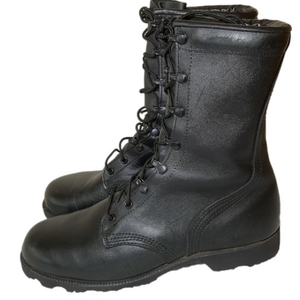 Men's Black Leather Lace-Up Boots